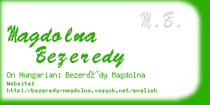 magdolna bezeredy business card